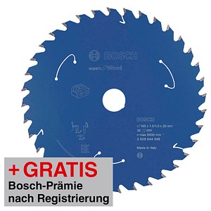 3165140957380 - AKTION BOSCH EXPERT for Wood Kreissägeblatt 1650 mm 36 Zähne mit Prämie nach Registrierung 3165140957380 - AKTION BOSCH EXPERT for Wood Kreissägeblatt 1650 mm 36 Zähne mit Prämie nach Registrierung