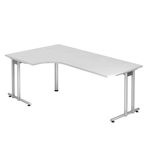 4032062134795 - HAMMERBACHER NS82 Schreibtisch weiß L-Form C-Fuß-Gestell silber 2000 x 800 1200 cm 4032062134795 - HAMMERBACHER NS82 Schreibtisch weiß L-Form C-Fuß-Gestell silber 2000 x 800 1200 cm
