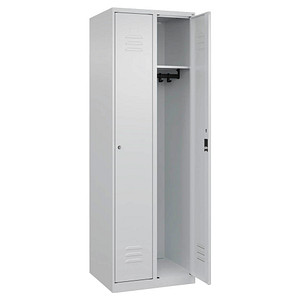 4067521364413 - Spind Classic Plus lichtgrau 080000-20-S10022 2 Schließfächer 600 x 500 x 1850 cm 4067521364413 C+P-Möbel 4067521364413 - Spind Classic Plus lichtgrau 080000-20-S10022 2 Schließfächer 600 x 500 x 1850 cm 4067521364413 C+P-Möbel