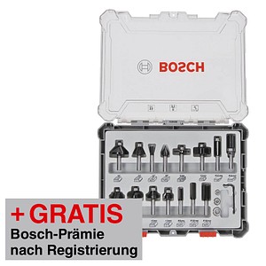 3165140958035 - - Bosch Mixed Fräser Set 8 mm 15 tlg + Koffer ( 2607017472 ) für Oberfräsen mit Rundschaft 3165140958035 - - Bosch Mixed Fräser Set 8 mm 15 tlg + Koffer ( 2607017472 ) für Oberfräsen mit Rundschaft