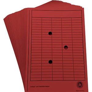 4018924822031 - Umlaufmappe aus Karton 250g mit Gitterdruck + Schaulöchern rot 4018924822031 HEAD