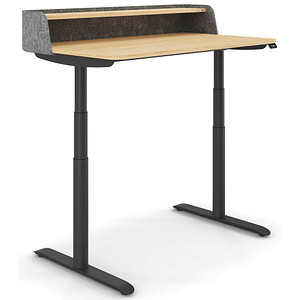 4049694004488 - Sekretär desk home DH10WS-RE004 elektrisch höhenverstellbar 65 -128cm (H) 120cmx70cm (BxT) rechteckig eiche   Schwarz 404969