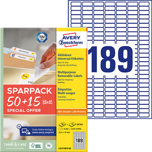 4004182347881 - Etiketten L4731REV-65 weiß 254x10mm rechteckig 4004182347881 65 Stück 4004182347881 - Etiketten L4731REV-65 weiß 254x10mm rechteckig 4004182347881 65 Stück