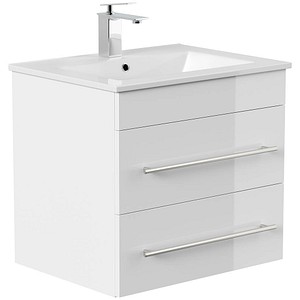 4251982673669 - POSSEIK Waschbecken mit Unterschrank APOLLO weiß glanz 615 x 465 x 540 cm