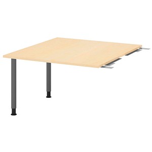 4032062316641 - HAMMERBACHER Verbindungsplatte höhenverstellbar KT12C ahorn grafit rechteckig 1200 x 1300 x 720 - 740 cm