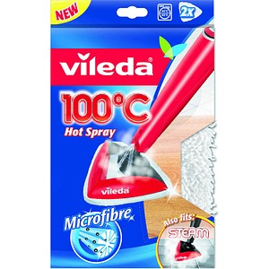 4023103181281 - vileda 100°C Hot Spray Wischbezüge für Bodenwischer Polyester 60 °C waschbar 2 St