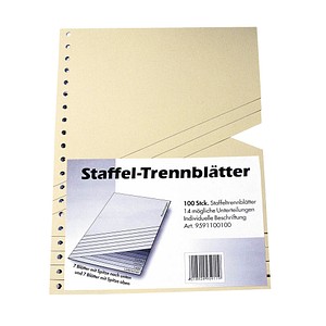 4018924959119 - Staffel-Trennblätter Staffeltrennblatt 9591100100 A4 chamois 190g Karton 4018924959119 100 Stück 4018924959119 - Staffel-Trennblätter Staffeltrennblatt 9591100100 A4 chamois 190g Karton 4018924959119 100 Stück