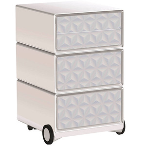 PAPERFLOW easyBox Classic Chic Rollcontainer weiß, bunt 60043 4 Auszüge 39,0 x 43,6 x 64,2 cm