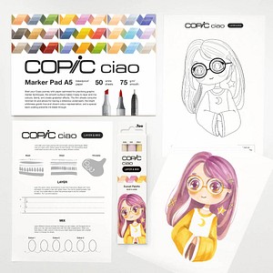 4013695268224 - Ciao Sunset Palette Starter Layoutmarker-Set farbsortiert 10 + 60 mm 1 Set 4013695268224 Copic