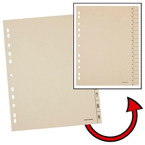 4250073813298 - AKTION Trennblätter 0-9 chamois 100 St + GRATIS Permanentmarker schwarz 15 - 30 mm