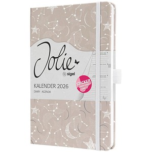 4004360774799 - Buchkalender J6349 beige weiß 2 Seiten   1 Woche  4004360774799 Sigel