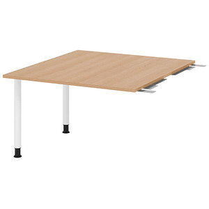 4032062316740 - HAMMERBACHER Verbindungsplatte höhenverstellbar KT12C eiche weiß rechteckig 1200 x 1300 x 720 - 740 cm