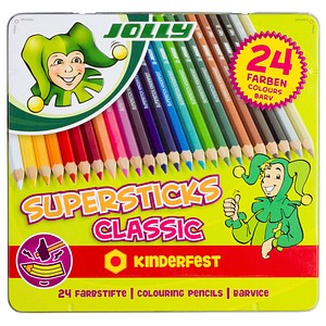 JOLLY SUPERSTICKS CLASSIC KINDERFEST Buntstifte farbsortiert, 24 St.