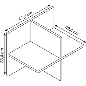 4027181122464 - Hank Fachteiler für Regale artisan-eiche 475 x 328 x 384 cm 4027181122464 - Hank Fachteiler für Regale artisan-eiche 475 x 328 x 384 cm