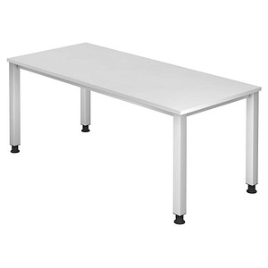 4032062119648 - Schreibtisch Q-Serie VQS19 W manuell höhenverstellbar 685-81cm (H) 180x80cm (BxT) rechteckig weiß   silber 4032062119648 H