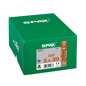 4003530109737 - Spax - Universalschraube 35 x 30 mm 3000 Stück Vollgewinde Rückwandkopf Kreuzschlitz Z2 4CUT wirox - 0281010350302