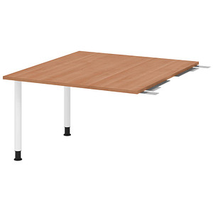 4032062316771 - HAMMERBACHER Verbindungsplatte höhenverstellbar KT12C nussbaum weiß rechteckig 1200 x 1300 x 720 - 740 cm 4032062316771 - HAMMERBACHER Verbindungsplatte höhenverstellbar KT12C nussbaum weiß rechteckig 1200 x 1300 x 720 - 740 cm