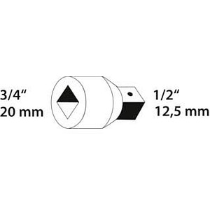 GEDORE Steckschlüsseleinsatz Größe: 3/4" auf 1/2" Zoll