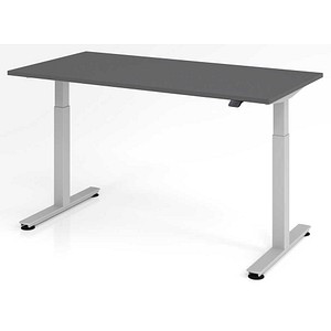 4032062322734 - Schreibtisch VXMST16 G S elektrisch höhenverstellbar 73-119cm (H) 160x80cm (BxT) rechteckig graphit   silber 4032062322734 