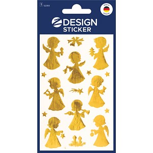 4004182523933 - 10 x Sticker Weihnachten Folie 2 Bogen Motiv Engel