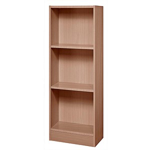 4032062022573 - Melaminharzbeschichtete Spanplatte Regal 2 Fachböden 406 x 400 x 1270 mm Braun Walnuss