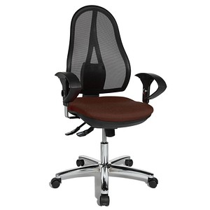 4014296734262 - Bürostuhl Open Point SY Deluxe OP290U G08 dunkelbraun schwarz chrom Stoff 4014296734262 - Bürostuhl Open Point SY Deluxe OP290U G08 dunkelbraun schwarz chrom Stoff