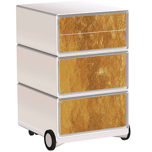PAPERFLOW easyBox Classic Chic Rollcontainer weiß, bunt 61399 4 Auszüge 39,0 x 43,6 x 64,2 cm