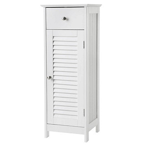 6955880325832 - VASAGLE Badezimmerschrank Badschrank schmal Aufbewahrungsschrank kleiner Schrank mit Schublade Lamellentür für Badezimmer Wohnzimmer 6955880325832 - VASAGLE Badezimmerschrank Badschrank schmal Aufbewahrungsschrank kleiner Schrank mit Schublade Lamellentür für Badezimmer Wohnzimmer