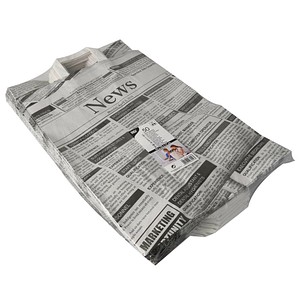 4002911870563 - Tragetaschen Newsprint bis 5 kg mit Tragegriff L 440 x B 320 x H 170 mm Kraftpapier grau-schwarz 50 Stück 4002911870563 - Tragetaschen Newsprint bis 5 kg mit Tragegriff L 440 x B 320 x H 170 mm Kraftpapier grau-schwarz 50 Stück