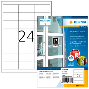 4008705107921 - HERMA Etikett 66x338mm wetterfest A4 80 Blatt LaserCopy weiß 4008705107921 - HERMA Etikett 66x338mm wetterfest A4 80 Blatt LaserCopy weiß