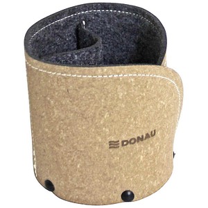 9004546491330 - Stiftehalter braun Recyclingleder Filz 2 Fächer 110 x 110 x 110 cm