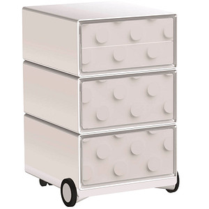 PAPERFLOW easyBox Classic Chic Rollcontainer weiß, bunt 61479 4 Auszüge 39,0 x 43,6 x 64,2 cm