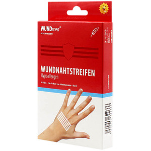 WUNDmed® Pflaster Wundnahtstreifen weiß 10,2 cm x 6,4 mm, 10 St.