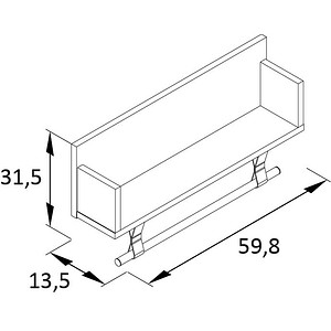 4027181121412 - Wandregal SCHILDMEYER Ella Breite 59 cm weiß (mattweiß) B598cm H315cm T135cm FSC-zertifizierter Holzwerkstoff Regale Mit Kleiderstange aus Kunststoff und Schlaufen aus Leder 4027181121412 - Wandregal SCHILDMEYER Ella Breite 59 cm weiß (mattweiß) B598cm H315cm T135cm FSC-zertifizierter Holzwerkstoff Regale Mit Kleiderstange aus Kunststoff und Schlaufen aus Leder