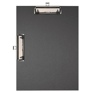 4014481221584 - 10 x Klemmbrett A4 Doppelklemme Pappe schwarz