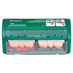 7310614907002 - Cederroth Salvequick Pflasterspender Komplette und extrem benutzerfreundliche Spenderbox elastic waterresistant 40 Textil- und 45 Wasserfeste Pflaster