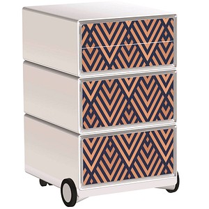 PAPERFLOW easyBox Classic Chic Rollcontainer weiß, bunt 62391 4 Auszüge 39,0 x 43,6 x 64,2 cm
