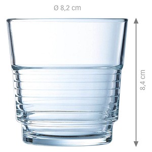 ARCOROC Trinkgläser Spirale FB25 250,0 ml, 6 St.