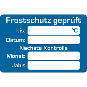4052301025417 - Aufkleber Frostschutz geprüft blau weiß 250 St
