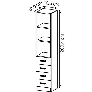 4032062129364 - Future Melaminharzbeschichtete Spanplatte Aktenschrank 2 Fachböden 400 x 420 x 2004 mm Braun Buche 4032062129364 - Future Melaminharzbeschichtete Spanplatte Aktenschrank 2 Fachböden 400 x 420 x 2004 mm Braun Buche