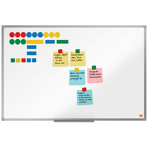 Nobo Weißwandtafel Basic Stahl magnetisch Aluminumrahmen 90x60cm weiß