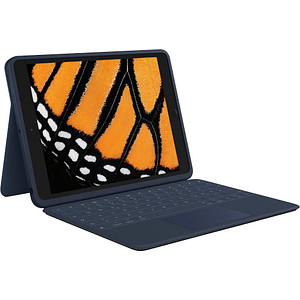 Logitech Rugged Combo 3 Touch Tablet-Tastatur blau geeignet für Apple iPad 7. Gen (2019), Apple iPad 8. Gen (2020), Appl