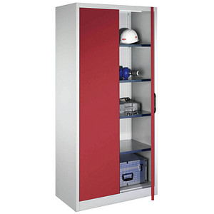 4067521584972 - Stahlschrank 08921-00 S10112 lichtgrau rubinrot 930 x 500 x 1950 cm aufgebaut 4067521584972 C+P-Möbel 4067521584972 - Stahlschrank 08921-00 S10112 lichtgrau rubinrot 930 x 500 x 1950 cm aufgebaut 4067521584972 C+P-Möbel