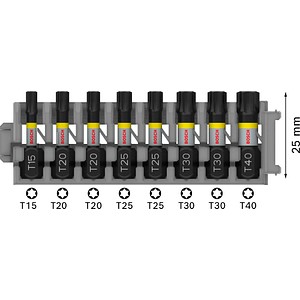 3165140851121 - Professional 8tlg Schrauber Bit Set Torx (Impact Control t Bits - Länge 25mm Pick and Click Zubehör Schlagschrauber Bohrschrauber) - Bosch 3165140851121 - Professional 8tlg Schrauber Bit Set Torx (Impact Control t Bits - Länge 25mm Pick and Click Zubehör Schlagschrauber Bohrschrauber) - Bosch