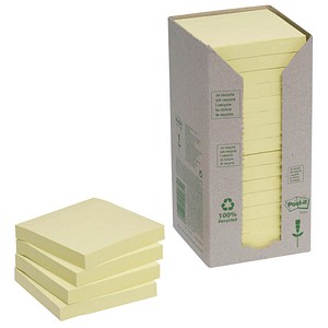 Post-it® Recycling Notes Haftnotizen Standard 654-1T gelb 16 Blöcke Post-it® Recycling Notes Haftnotizen Standard 654-1T gelb 16 Blöcke