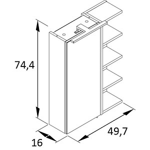 4027181124680 - Spiegelschrank Mads 159670 weiß weiß-eiche 503 x 160 x 744 cm 4027181124680 - Spiegelschrank Mads 159670 weiß weiß-eiche 503 x 160 x 744 cm
