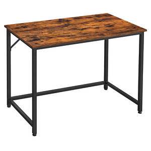 0194343034072 - Schreibtisch LWD41XV1 65-130cm (H) 100x50cm (BxT) rechteckig braun   schwarz 0194343034072 VASAGLE