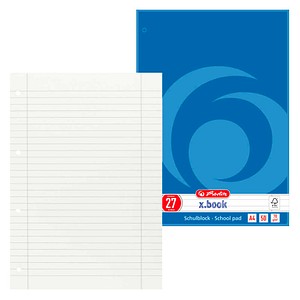 4008110216270 - herlitz Schulheft Lineatur 27 liniert DIN A4 mit Randlinie (innen und außen) 50 Blatt 1 St