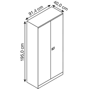 5020073717235 - Aktenschrank Universal E782A04433 Stahl abschließbar 5 OH 914 x 195 x 40 cm schwarz 5020073717235 Bisley