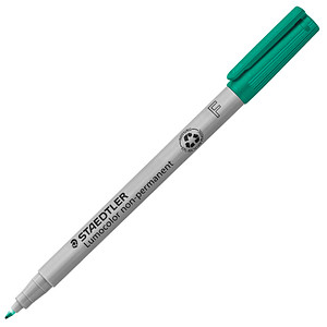 STAEDTLER Lumocolor Folienstifte grün 0,6 mm non-permanent, 10 St.